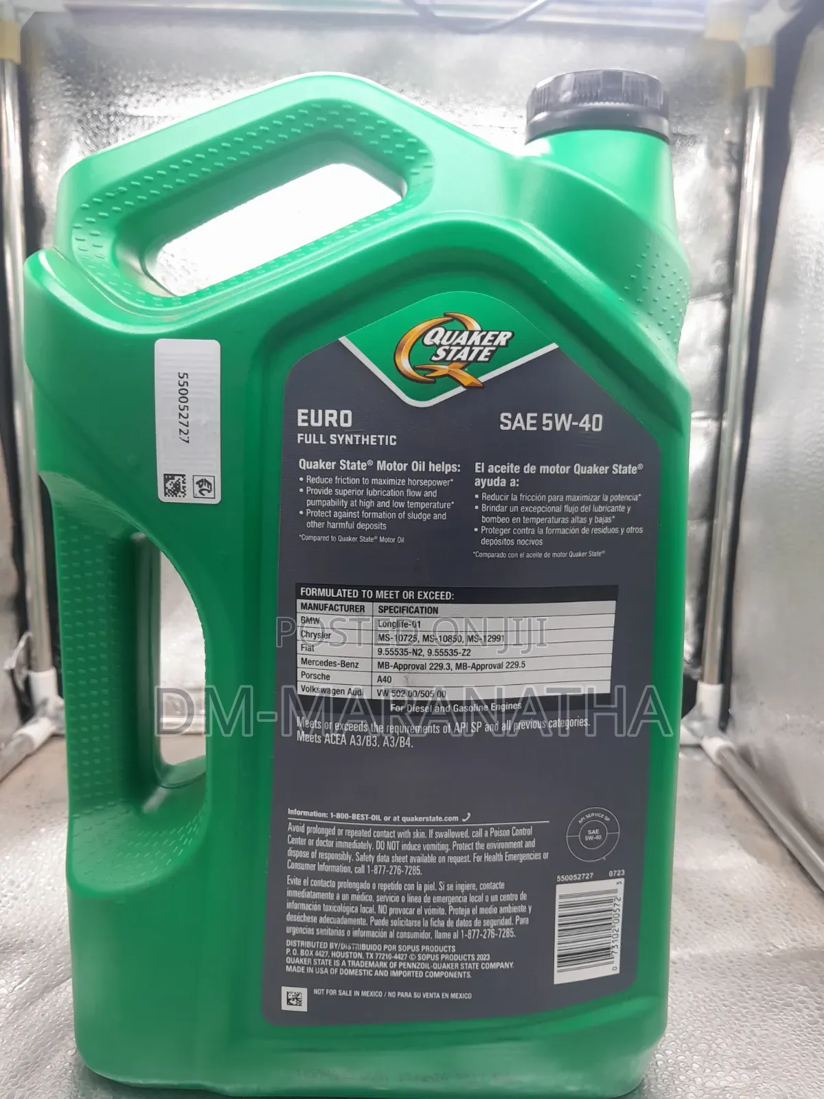5w40 Full Synthetic Quaker State European