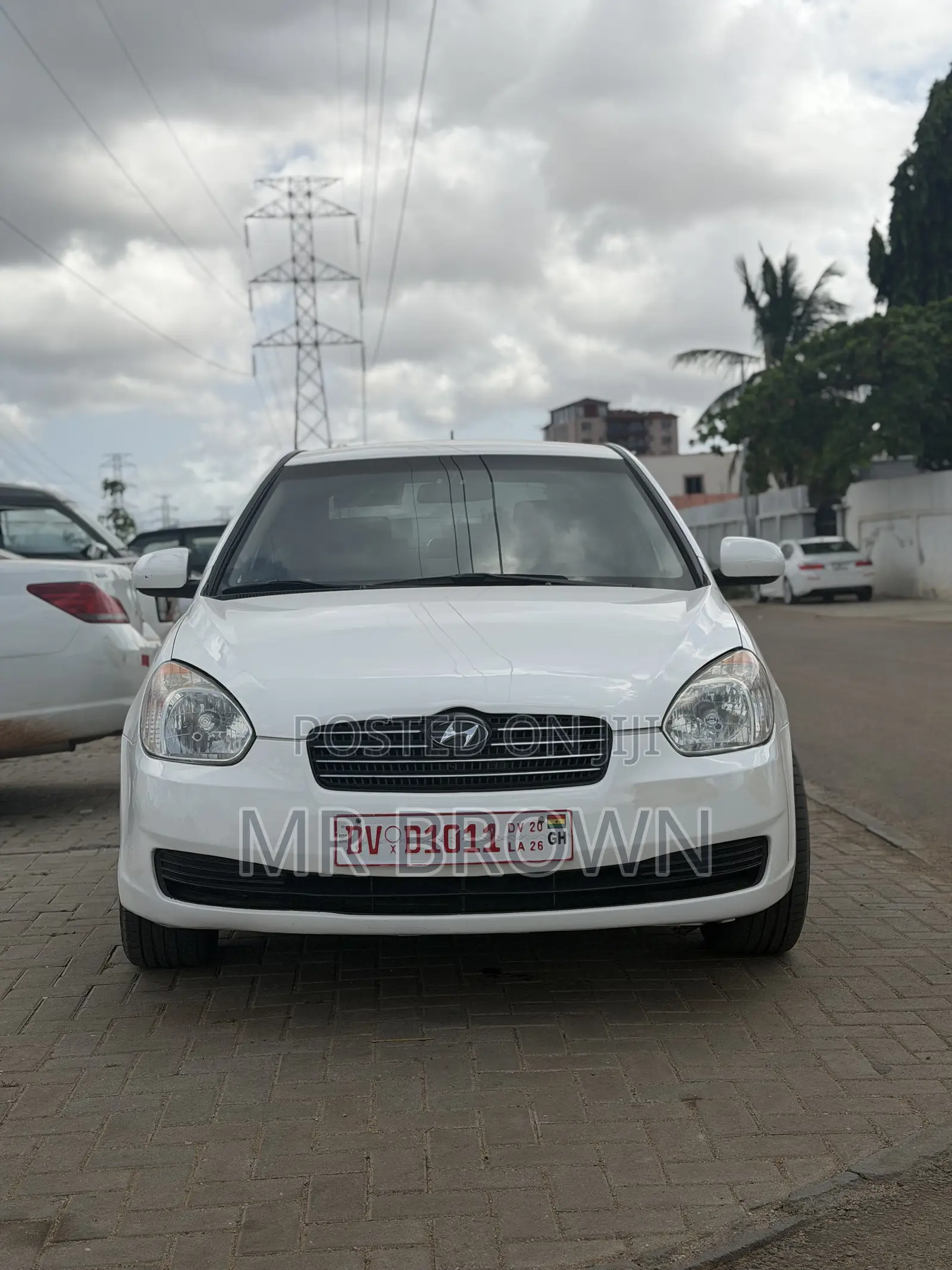 Hyundai Accent Blue 2010 White