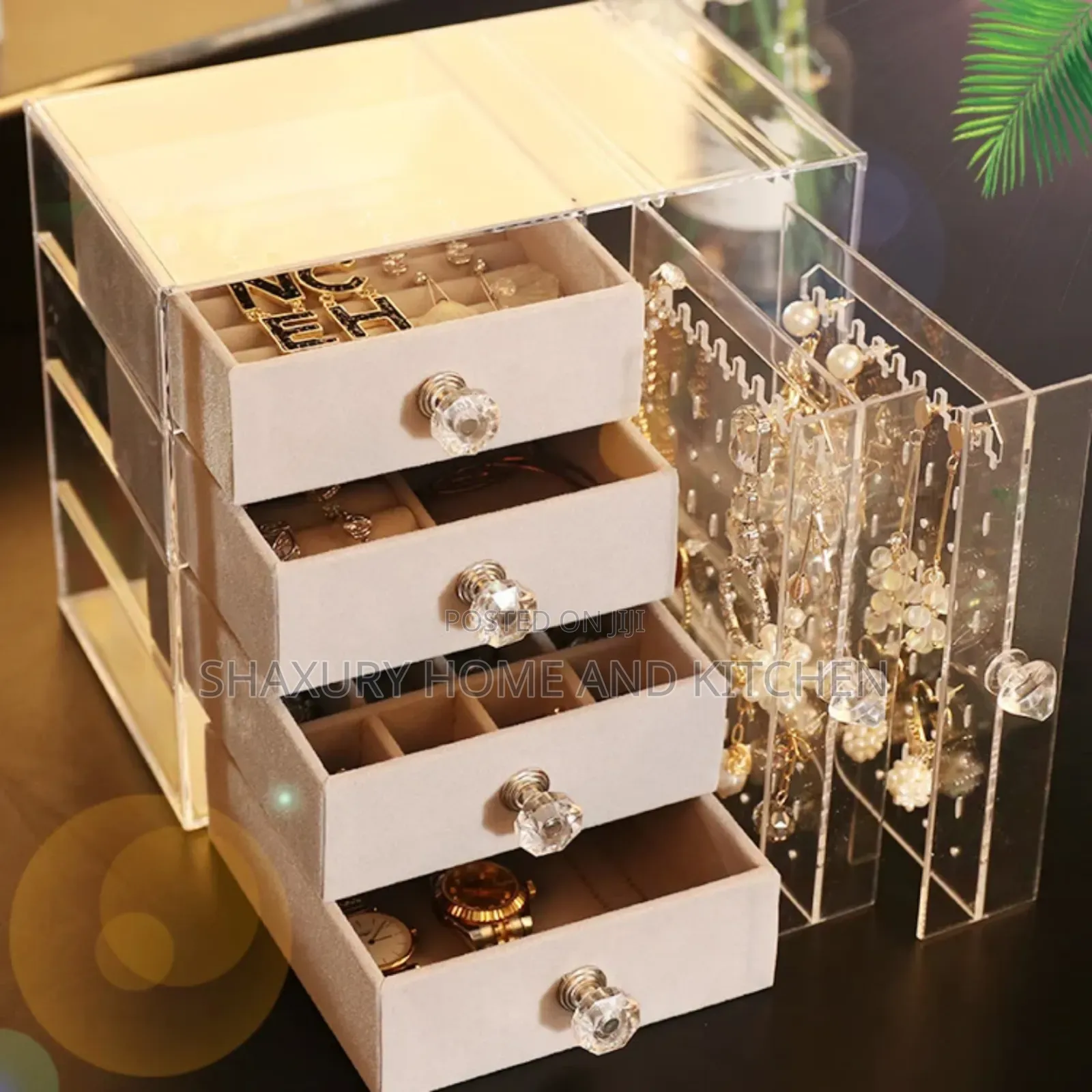 Multi-Layered Jewelry Organizer Earrings Necklace