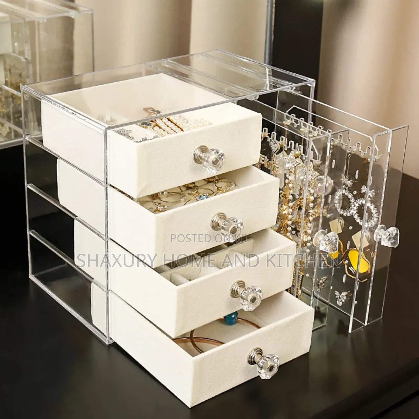 Multi-Layered Jewelry Organizer Earrings Necklace