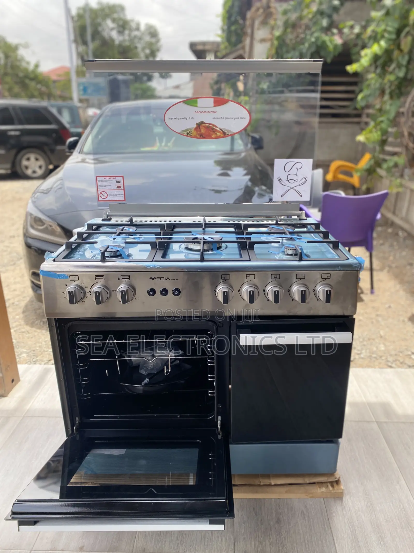 Fresh Mediatech 60x90 5 Burner Gas Cooker Oven and Grill
