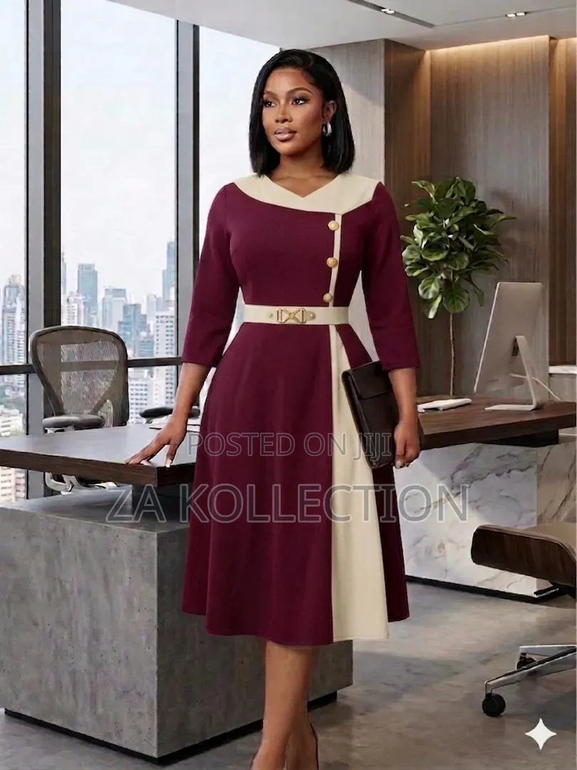 Ladies Flare Dress With Belt