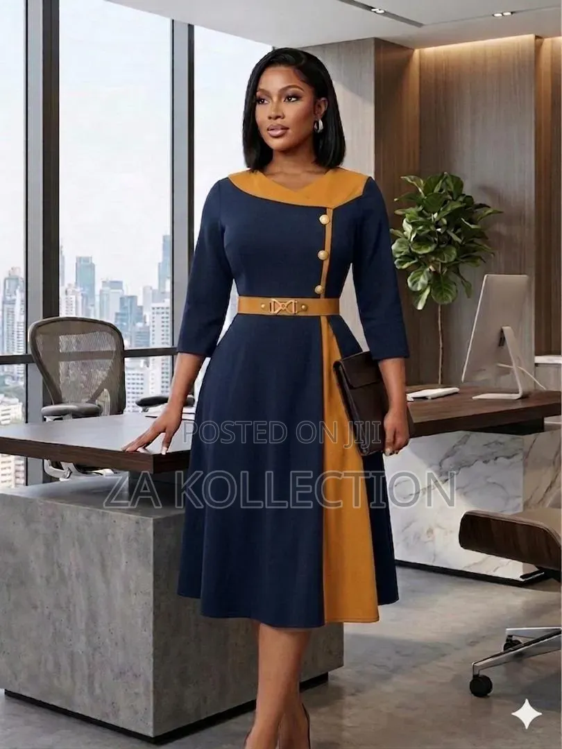 Ladies Flare Dress With Belt