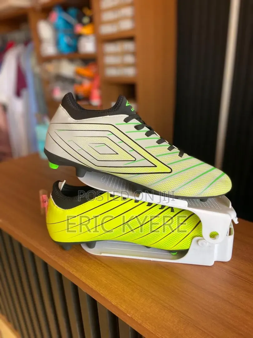 Umbro Football Boots – White Neon Green Soccer Cleats