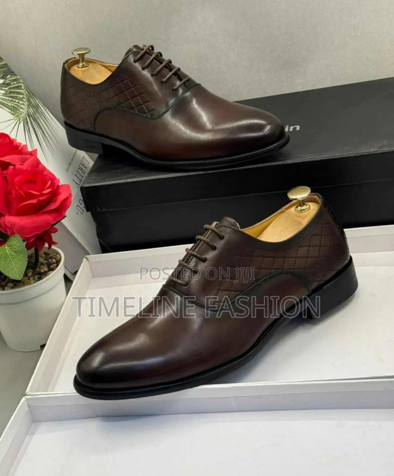 Pierre Cardin Coffee Brown Formal Dressing Lace Up Shoes
