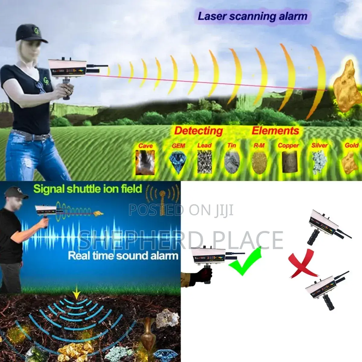 Gr Deepseeker Long Range 3d Laser Gold/Diamond/Copper/Emerald, Etc