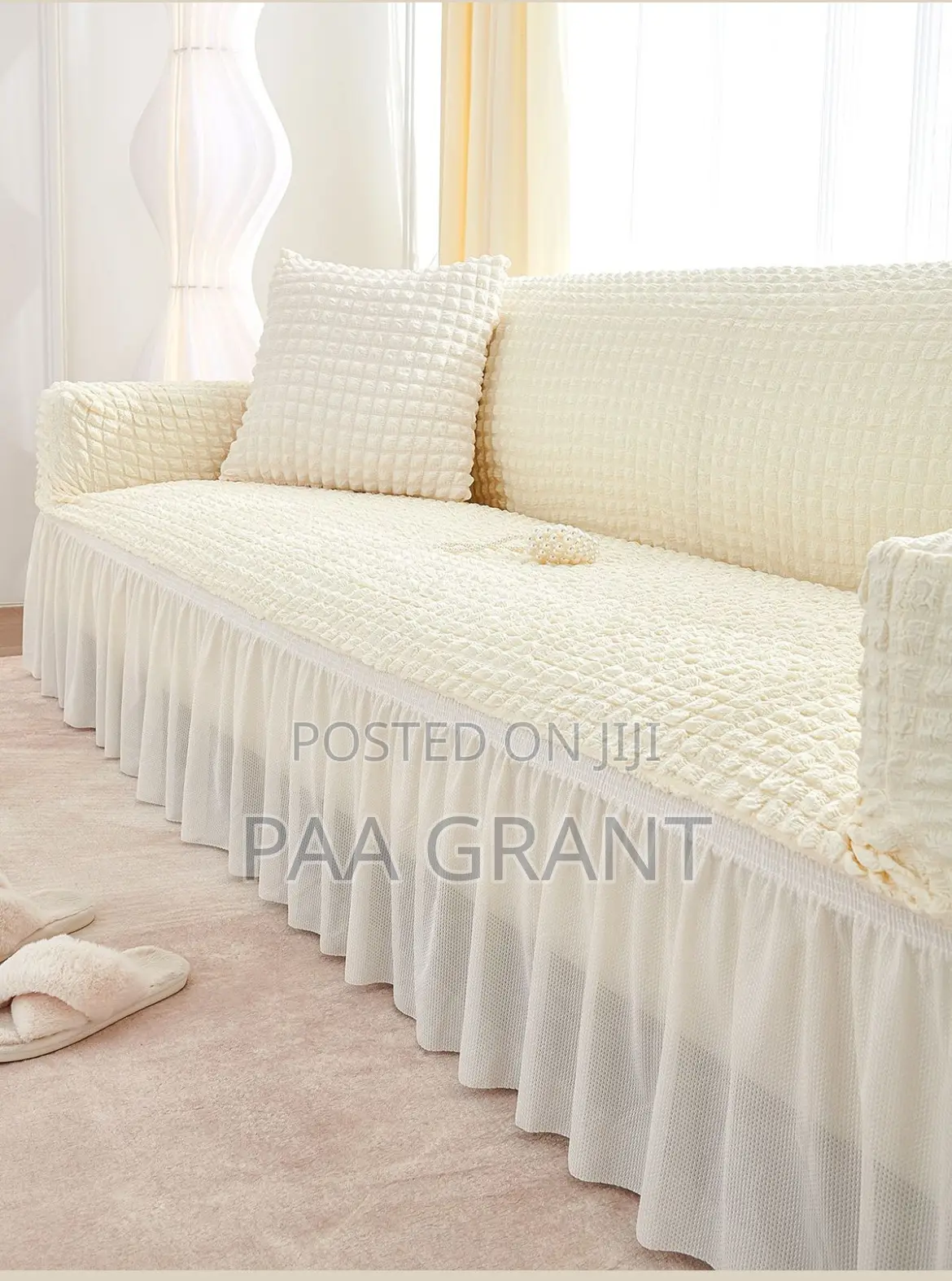 Designed for Large Sofas (Cotton Sofa Skirt Covers in Diff Colors