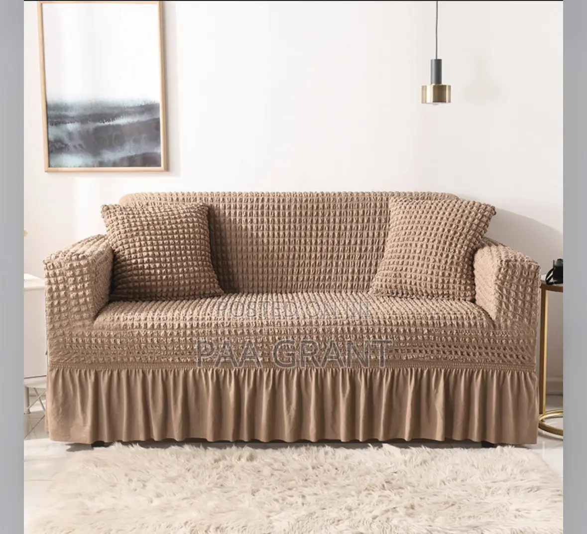 Heavy Cotton Sofa Shield (4 PCS Cotton Skirt Covers in Diff Colors
