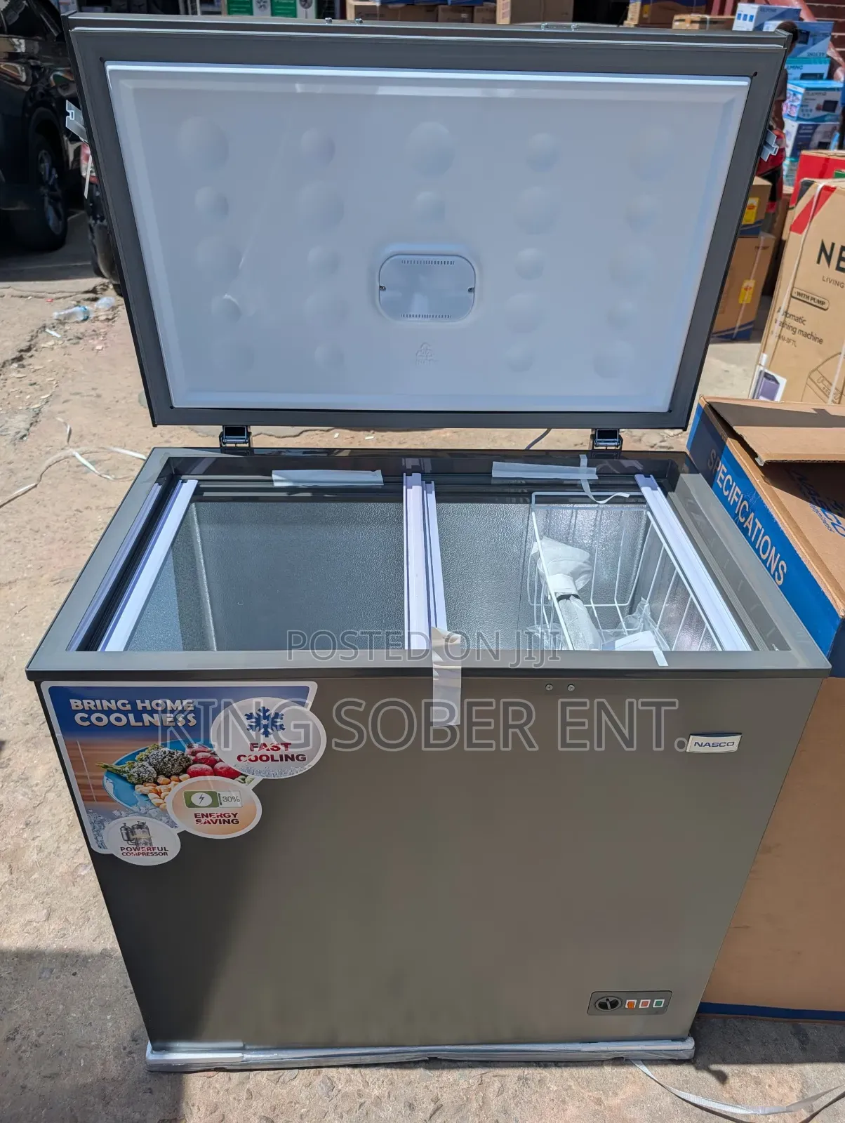 Nasco 230sk Chest Freezer 3stars With Sliding Glass 
195l Ghc2800.