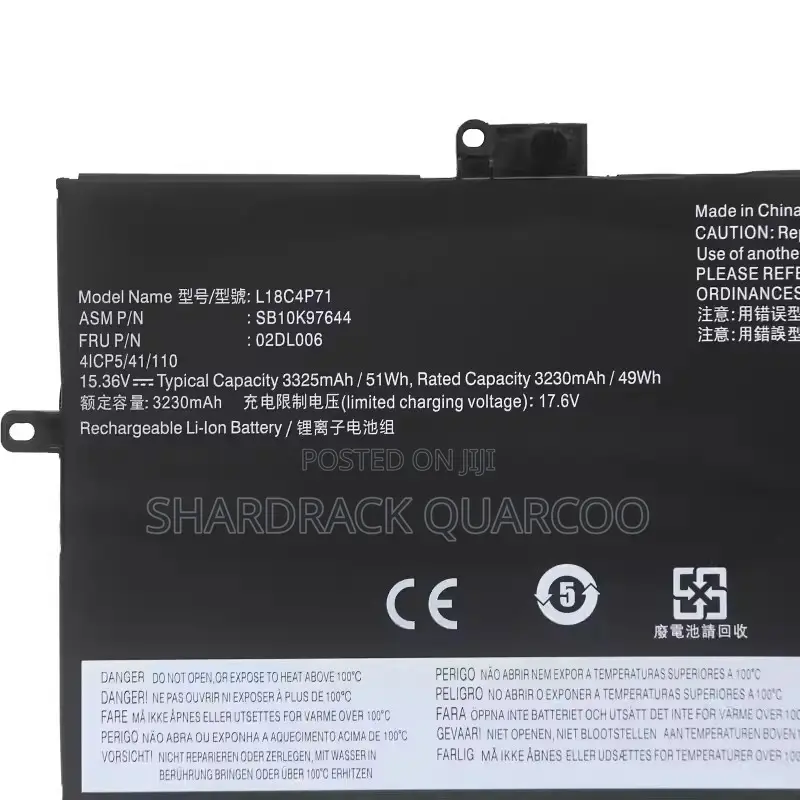 L18c4p71 L18m4p72 Battery Lenovo X1 Carbon 7th 2019 L18l4p71
