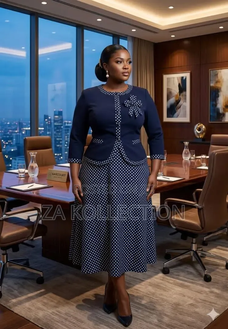 Ladies Buttoned High Waist Office Dress