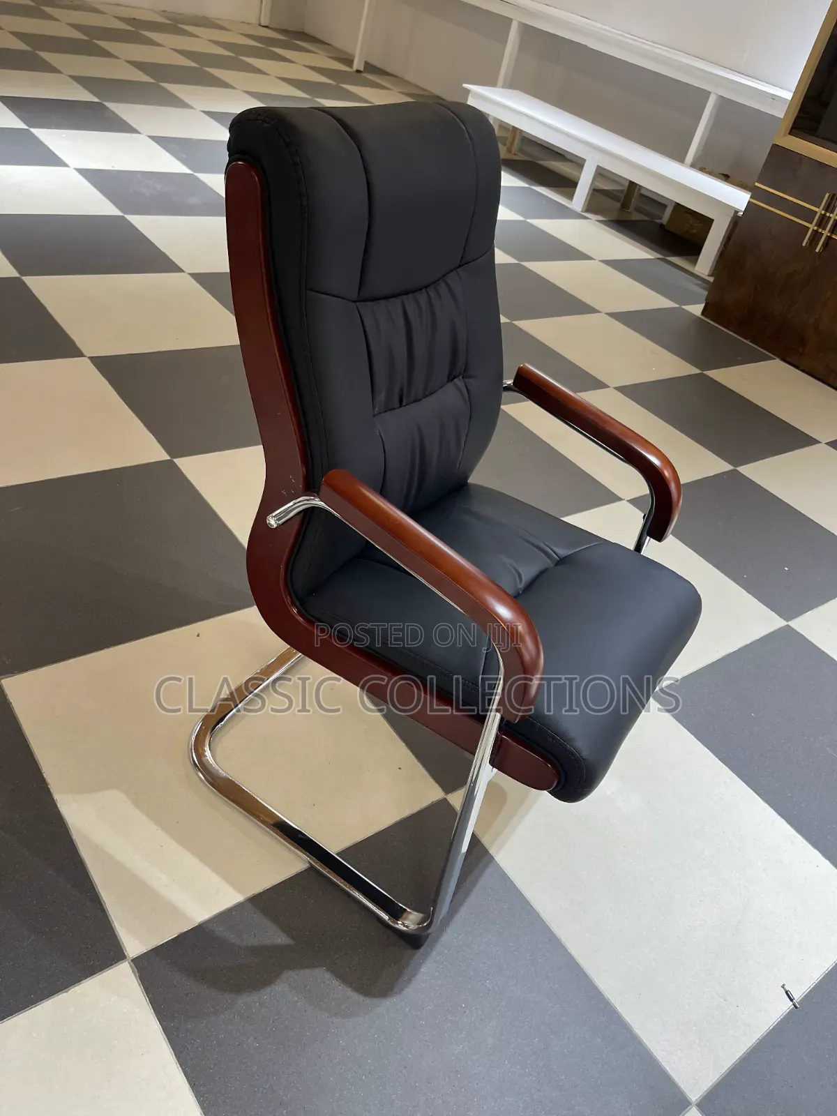 Visitors Chair With Wood Armrests