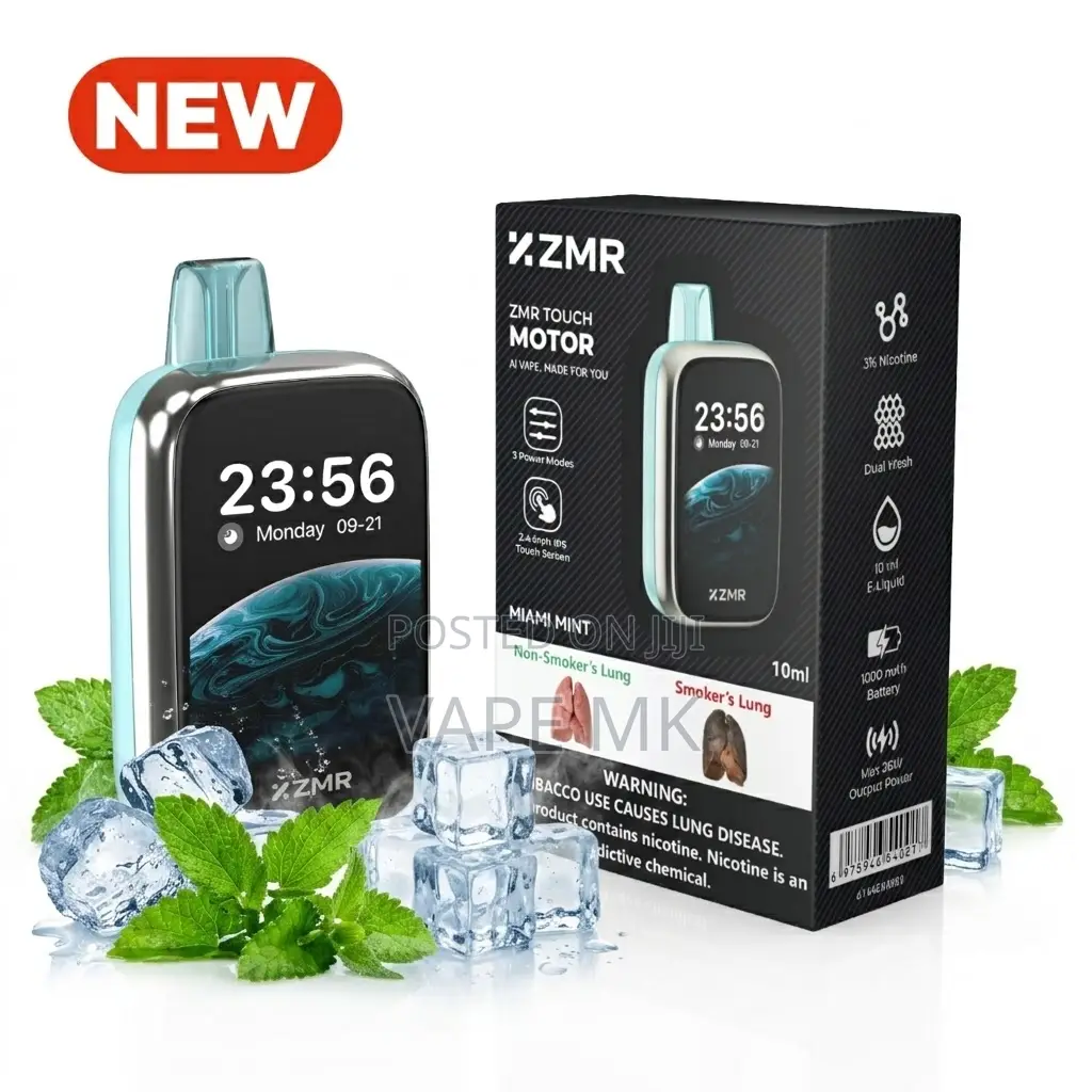 ZMR 30000puffs Miami Mint Disposable Vape Rechargeable Screen Shisha