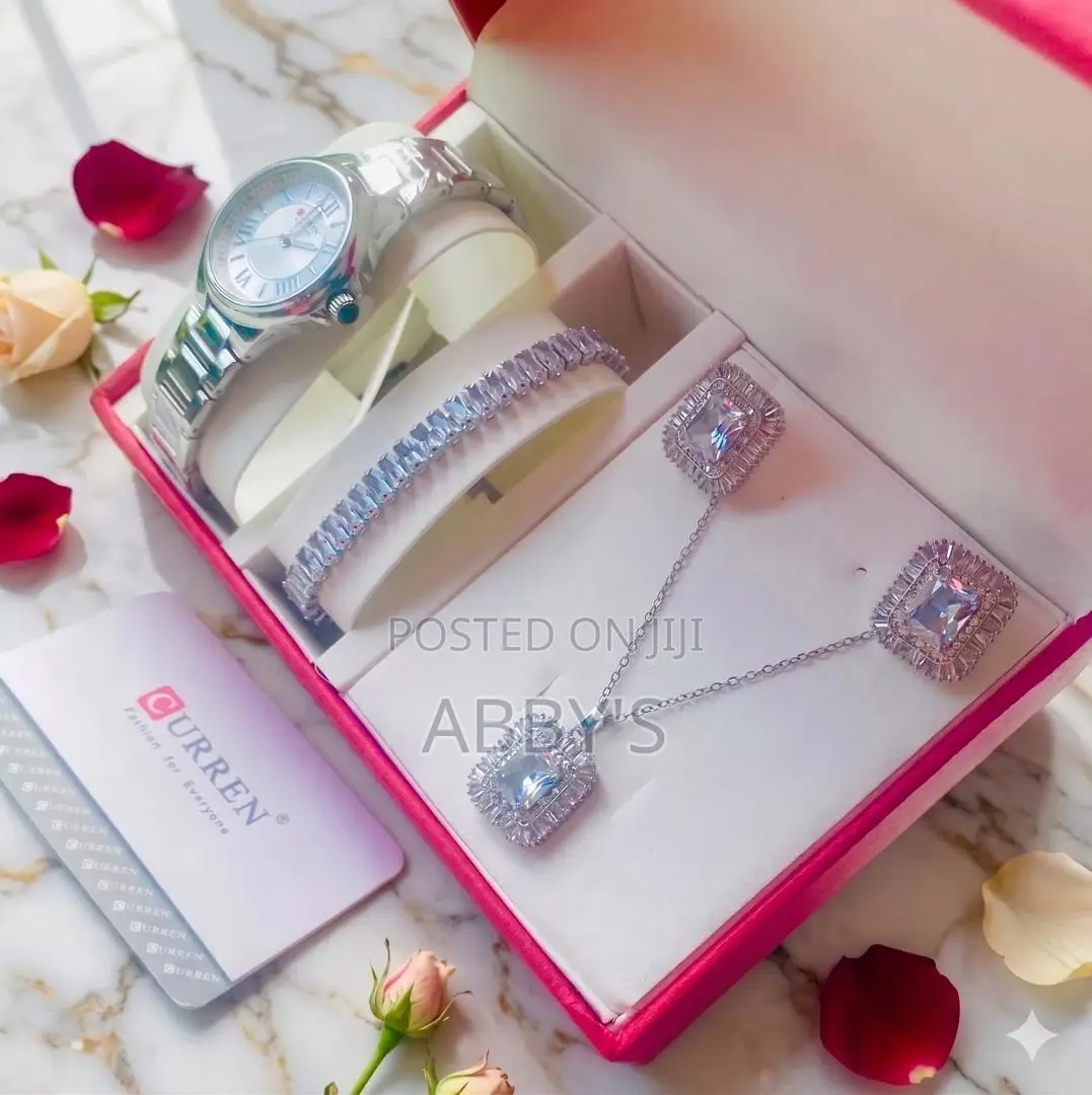 Crystal Silver 5in1 Jewelry Set