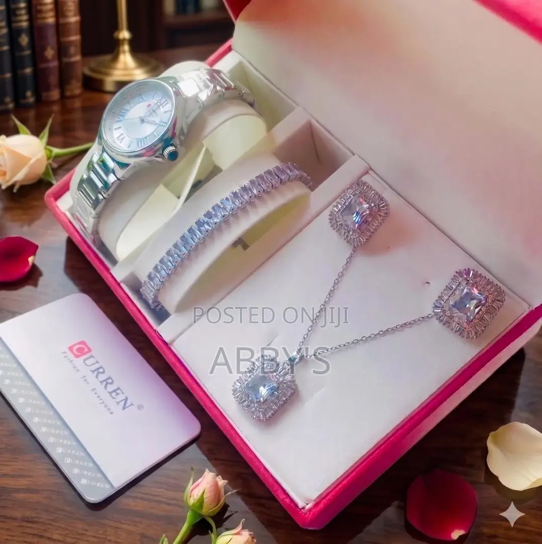 Crystal Silver 5in1 Jewelry Set