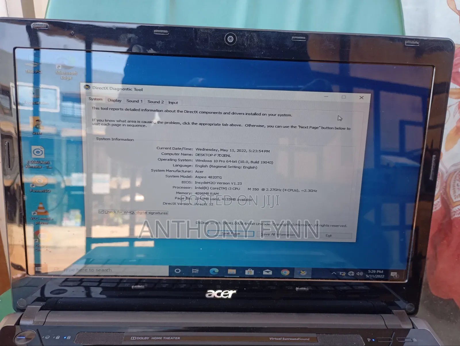 Laptop Acer Aspire 4820TG 4GB Intel Core i3 HDD 500GB