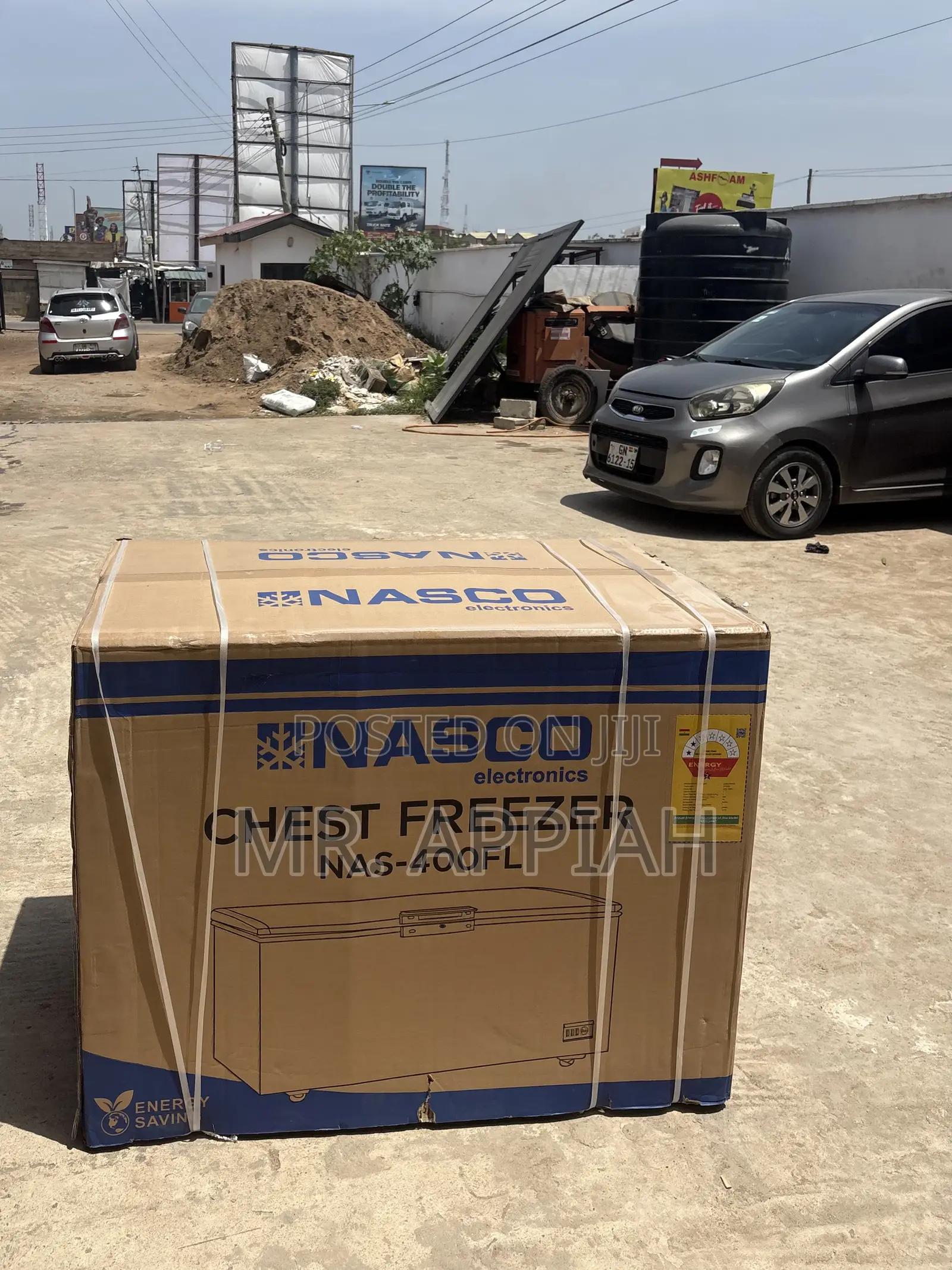 Authentic Nasco 1 Door Electric Chest Freezer(Gray)Nas400fl 