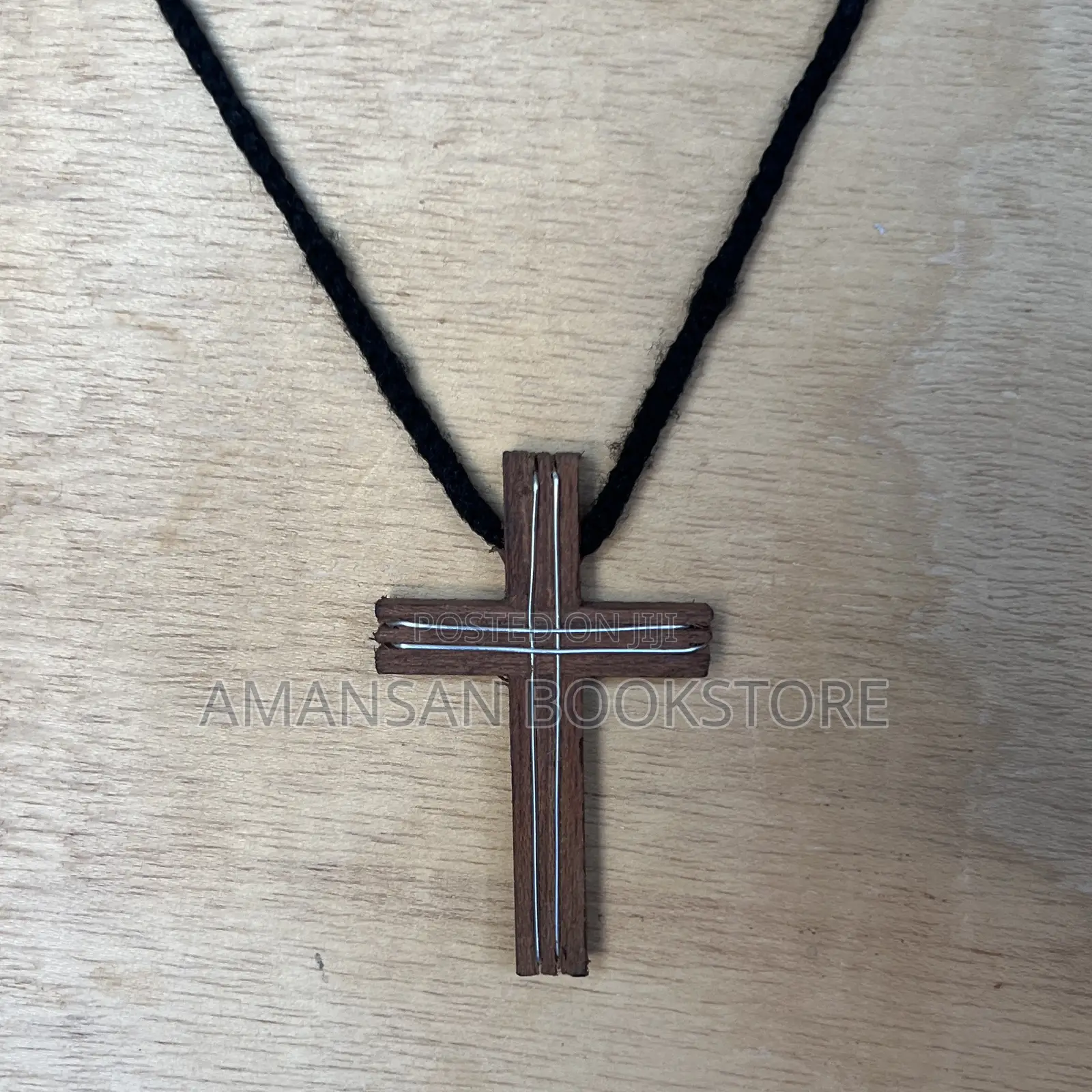 Cross Necklace (Brown)