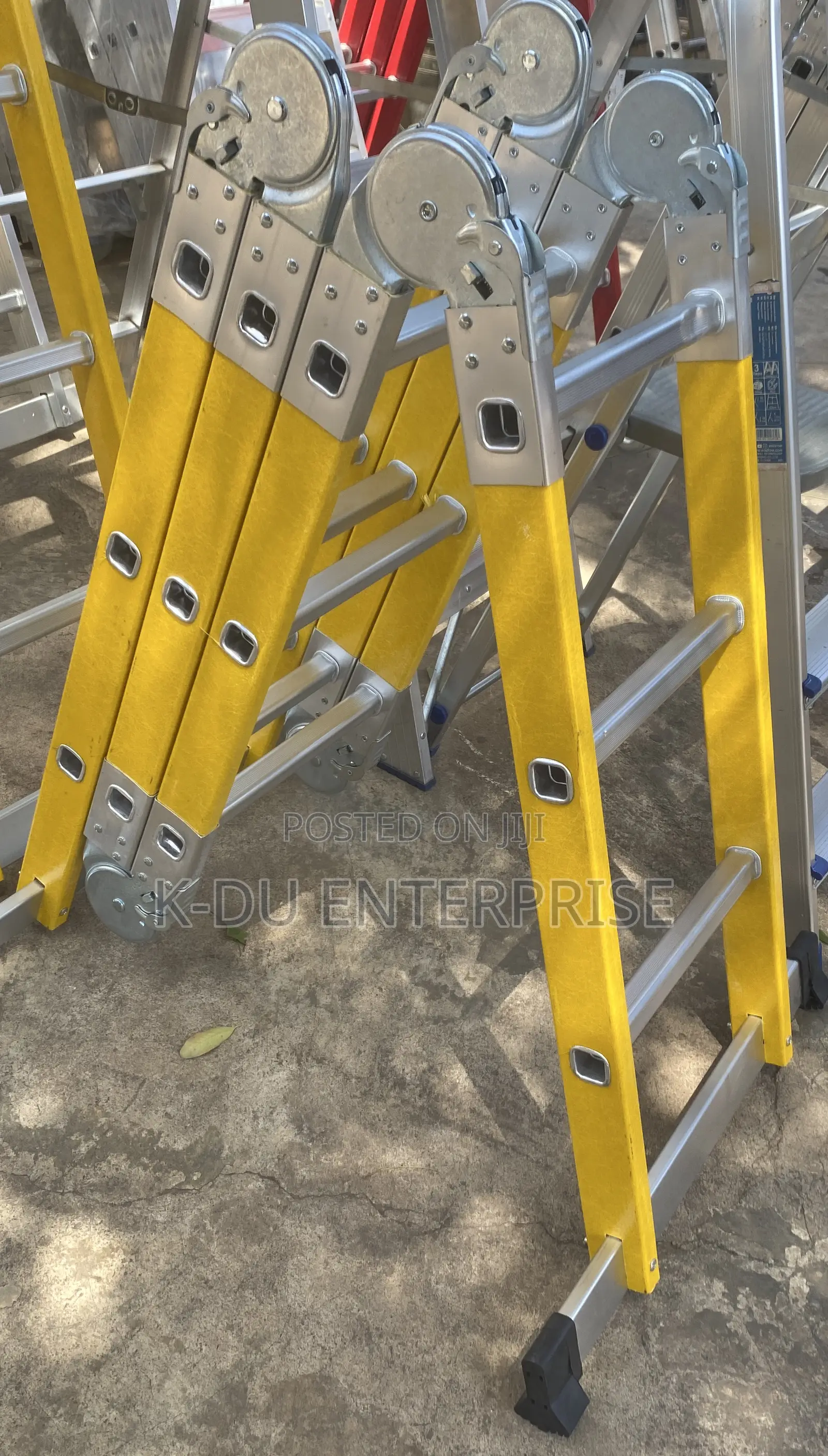 Yellow Fiberglass Ladder 4x3 (12ft)