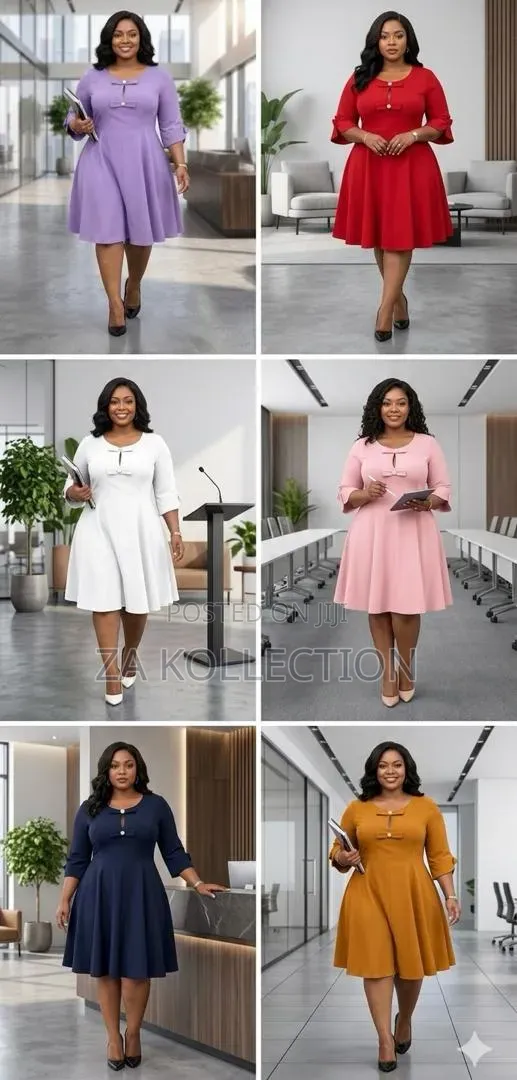 Ladies White Ruffle Dress