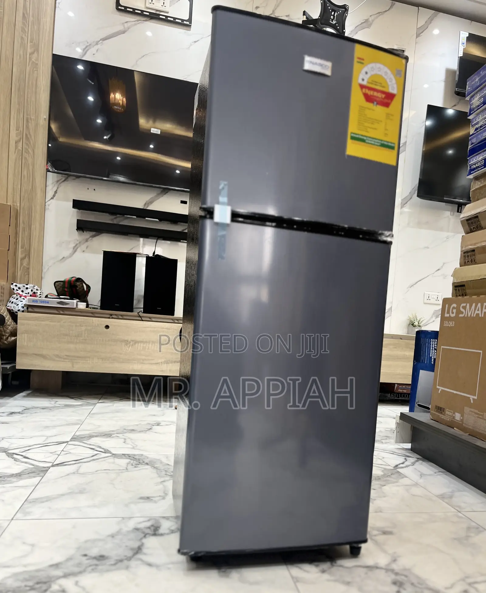 Get Premium Nasco Top Mount Freezer Fridge(Dark Gray)112l