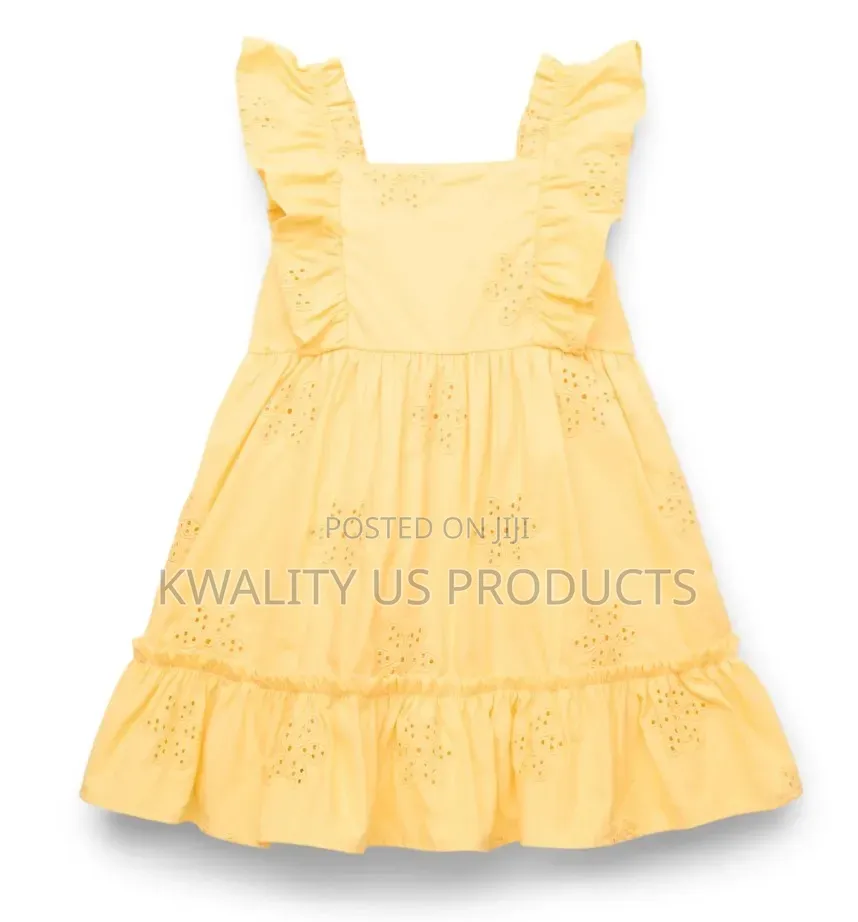 Wonder Nation Girls Cotton Eyelet Dress - 2 and 3 Years