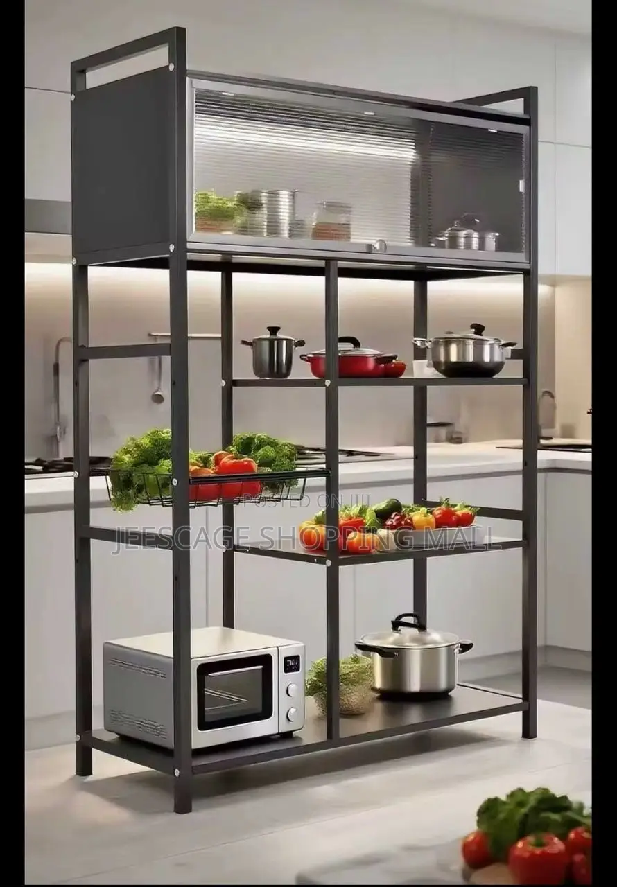Metal Steel Minimalist, Industrial-Style Kitchen Organizer.