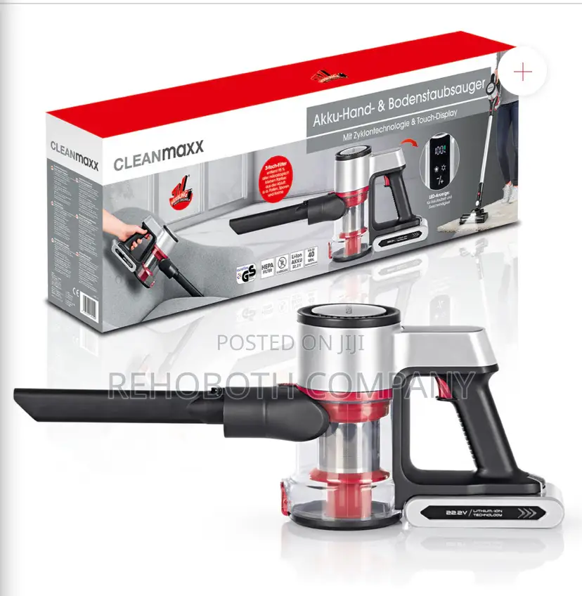 Cleanmaxx Akku-Zyklon-Staubsauger Digital-Display Vacuum Cleaner
