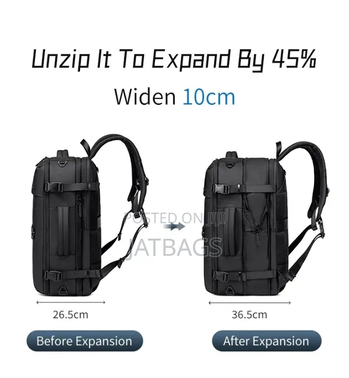 Expandable Backpack Plus Detachable Crossbody Bag (Free Delivery)