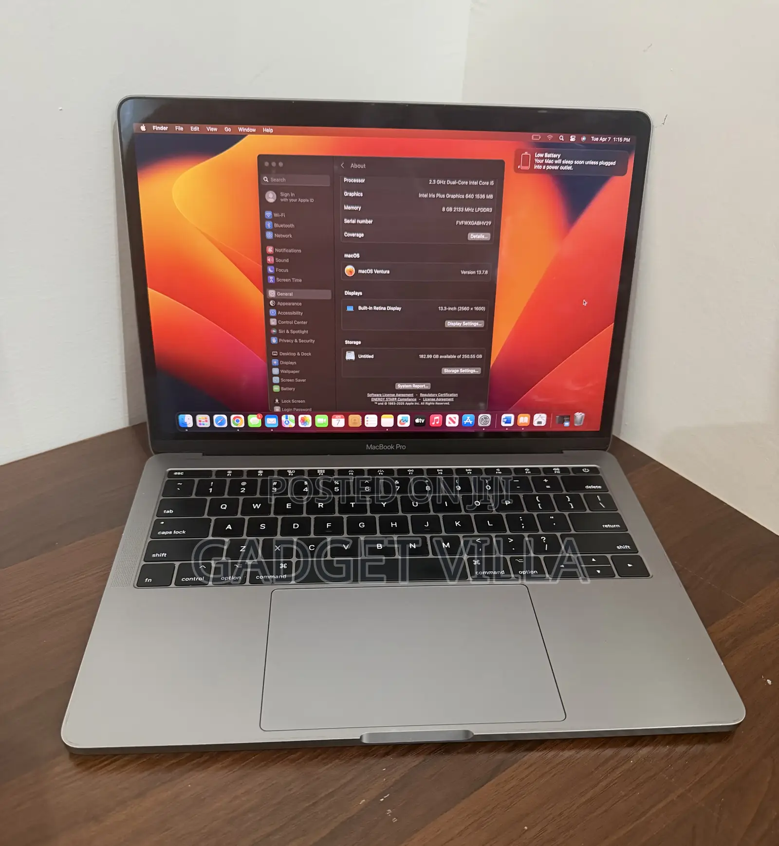 Laptop Apple MacBook Pro 2017 8GB Intel Core i5 SSD 256GB