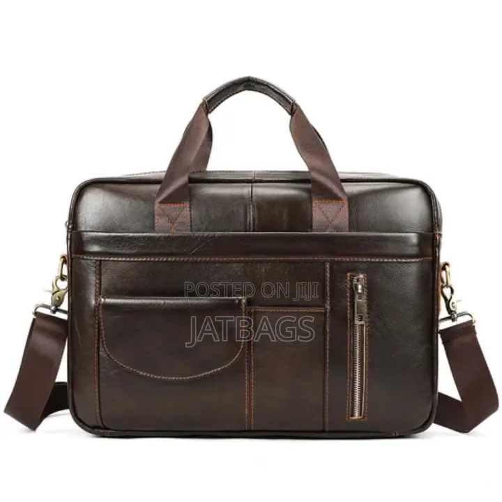 Genuine Leather Coffee Colour Bag for 14-15" Laptop (Free Delivery)