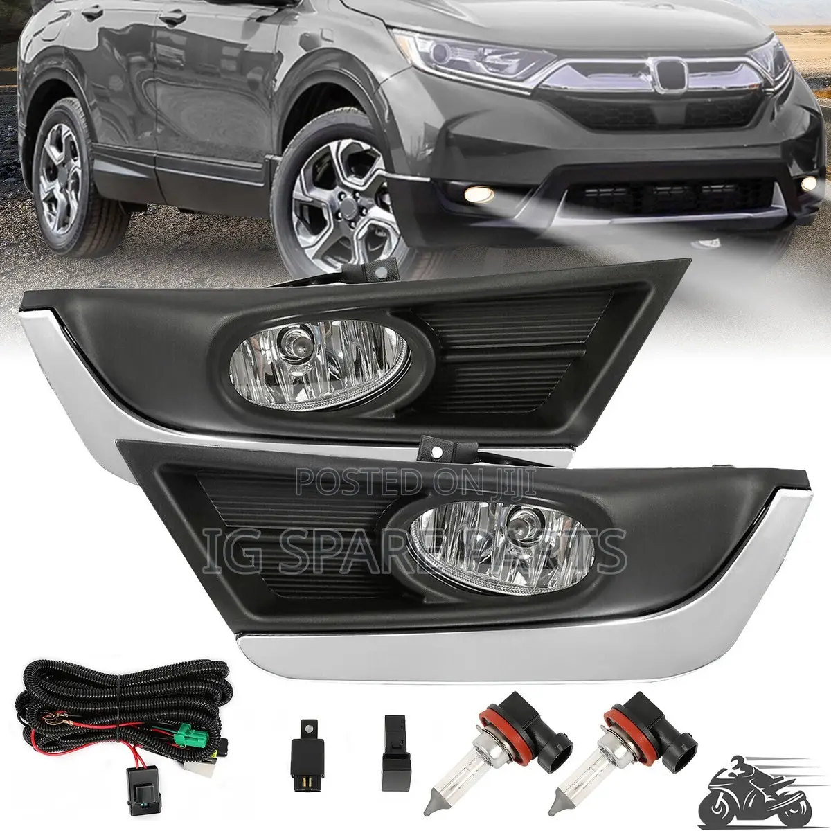 Honda Crv 2017-2019 Fog Lamp And Cover Set