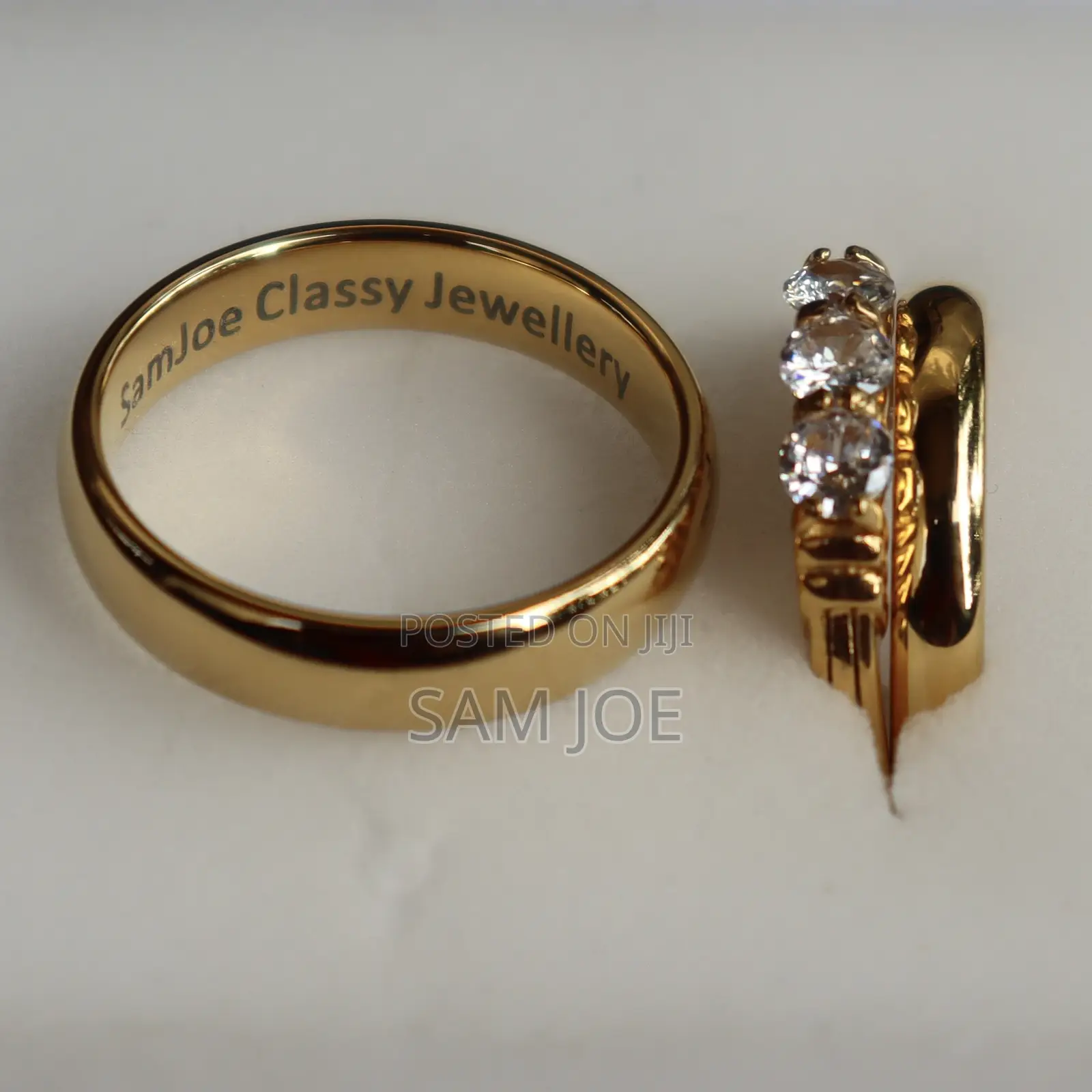  Tungsten Goldplated Wedding Rings