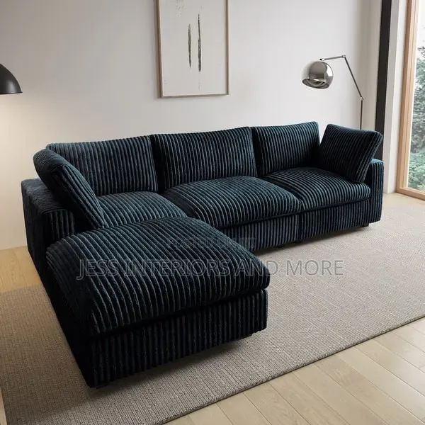 Sofa With Ottoman(Oversized) Black