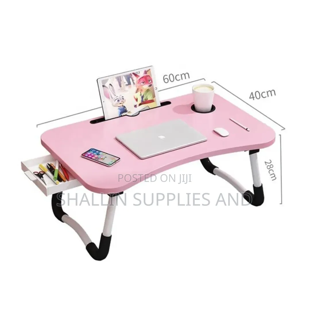Foldable Laptop Bed Desk 160° Ergonomic W/ Cup Holder Tablet Slot