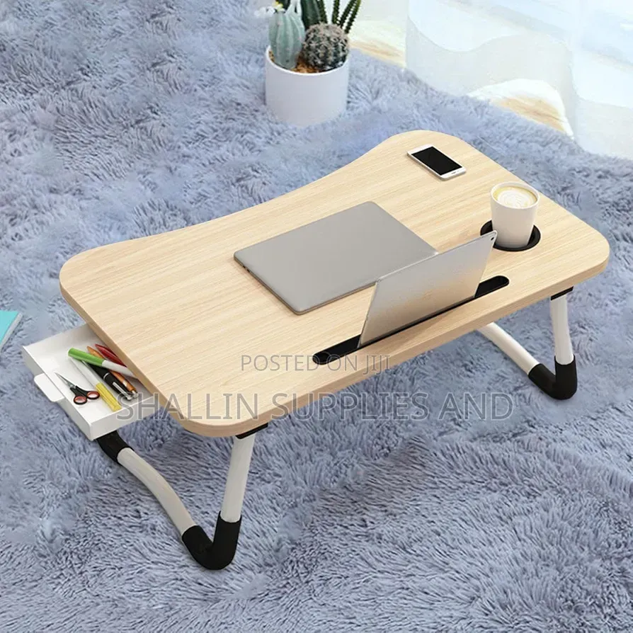 Foldable Laptop Bed Desk 160° Ergonomic W/ Cup Holder Tablet Slot