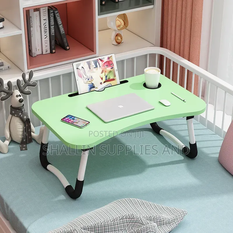 Foldable Laptop Bed Desk 160° Ergonomic W/ Cup Holder Tablet Slot