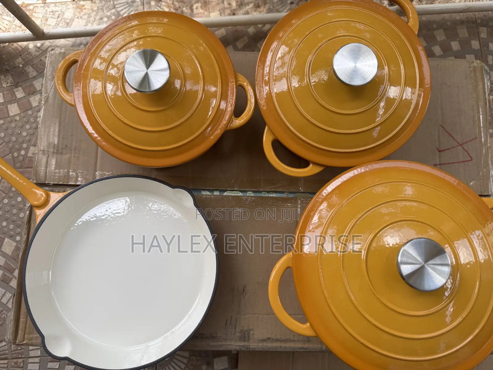 Original Heavy Cast Iron Pot(Yellow)