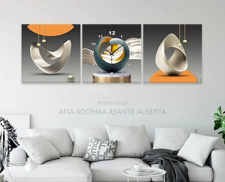 Modern Decorative Painting With Clock