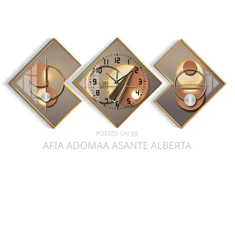 Luxurious Design Wall Decorative Painting With Clock