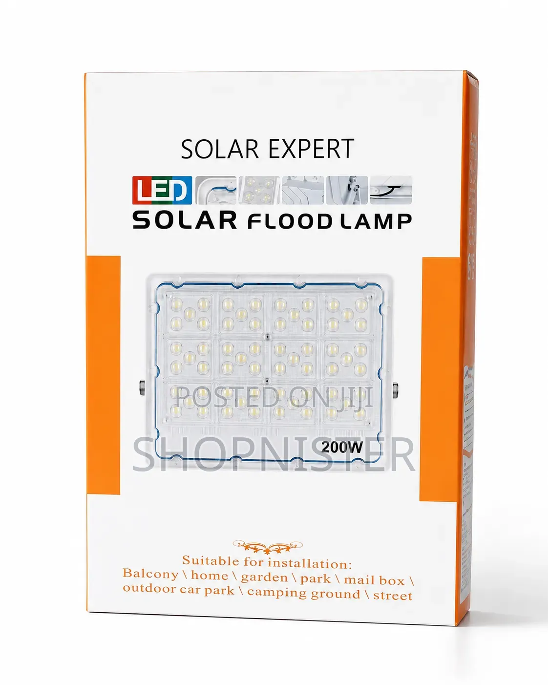 200w Super Bright Solar Flood Light With Separate Panel