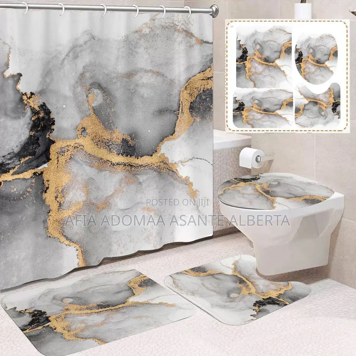 4 Pieces Set Bathroom Accessories