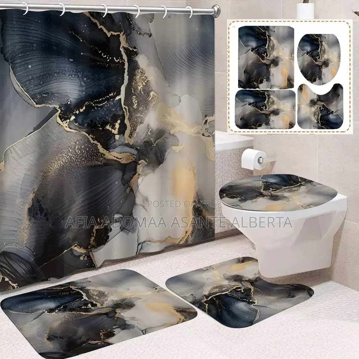 4 Pieces Set Bathroom Accessories