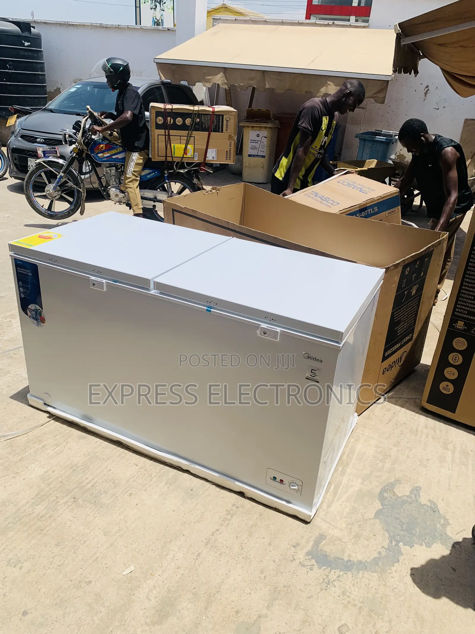 Midea Double Door White Freezer 508l Freestanding