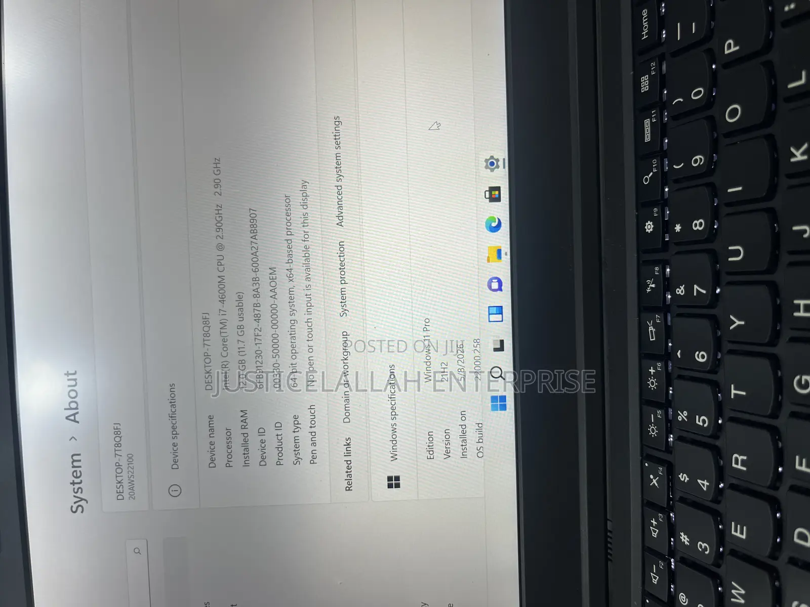 Laptop Lenovo ThinkPad T440p 8GB Intel Core i7 SSD 128GB