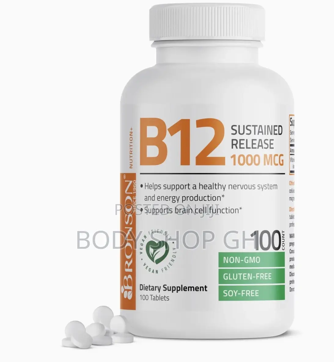 Vitamin B12 1000 MCG Sustained Release Premium Non Gmo Tablets