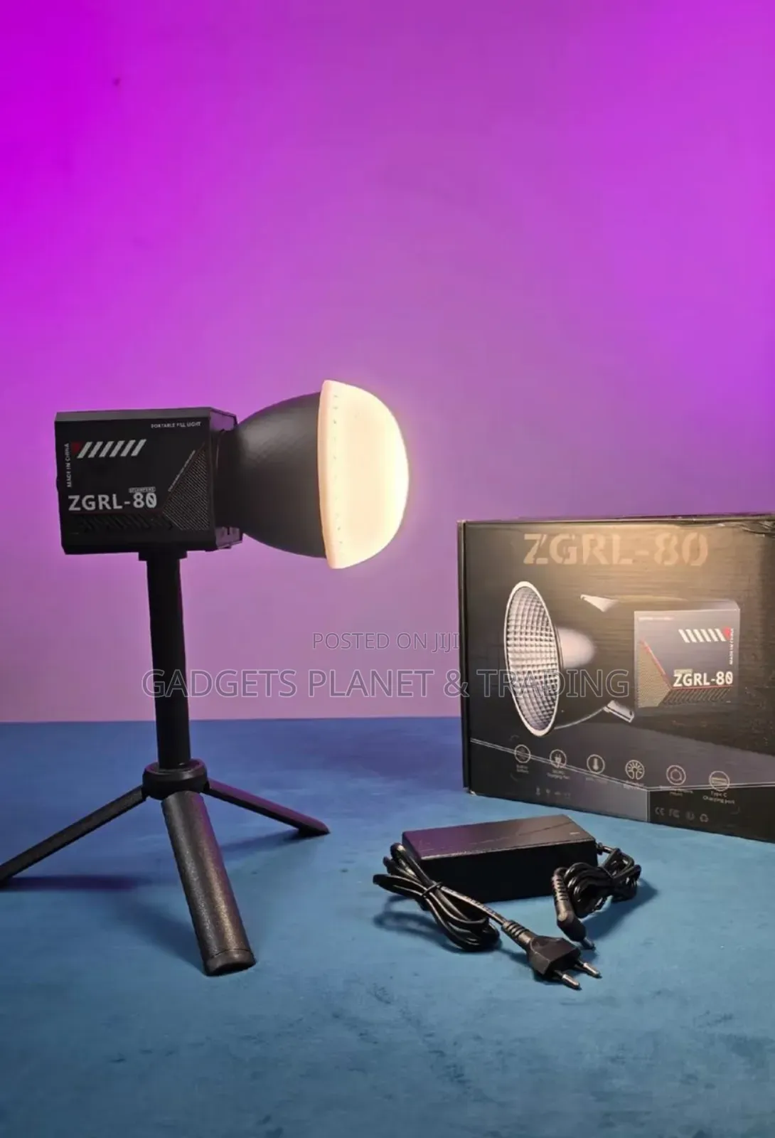 ZGRL-80 Portable Fill Photography Cool Warm Lights With Inbuilt Fan