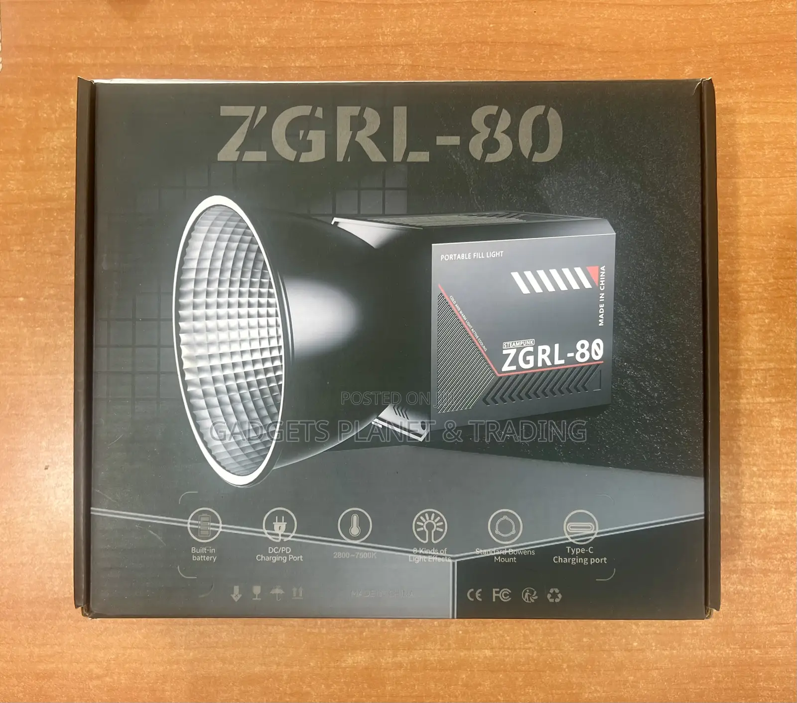 ZGRL-80 Portable Fill Photography Cool Warm Lights With Inbuilt Fan