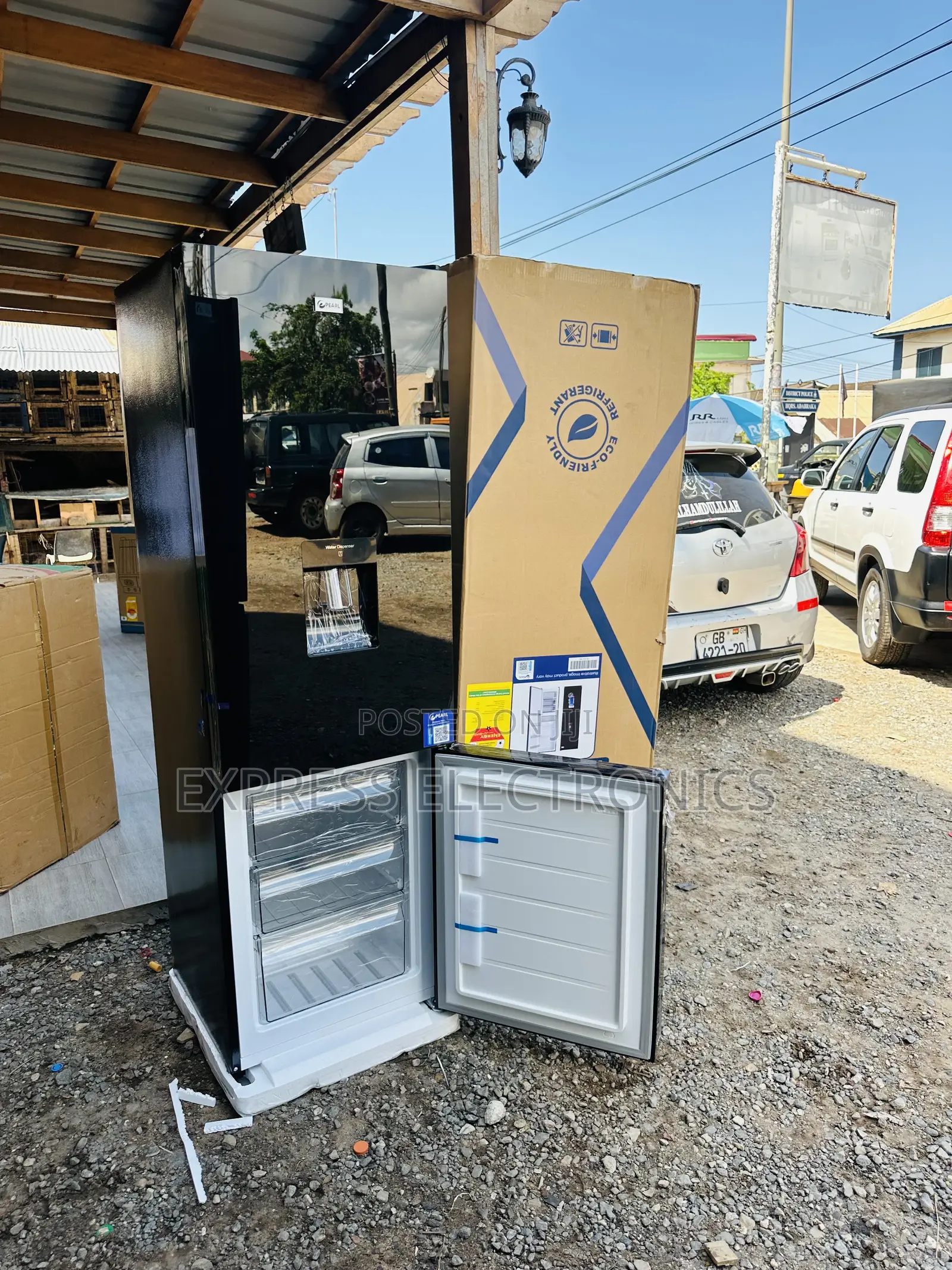 Lovely New Black Mirror Double Door Fridge Pf-370-13m