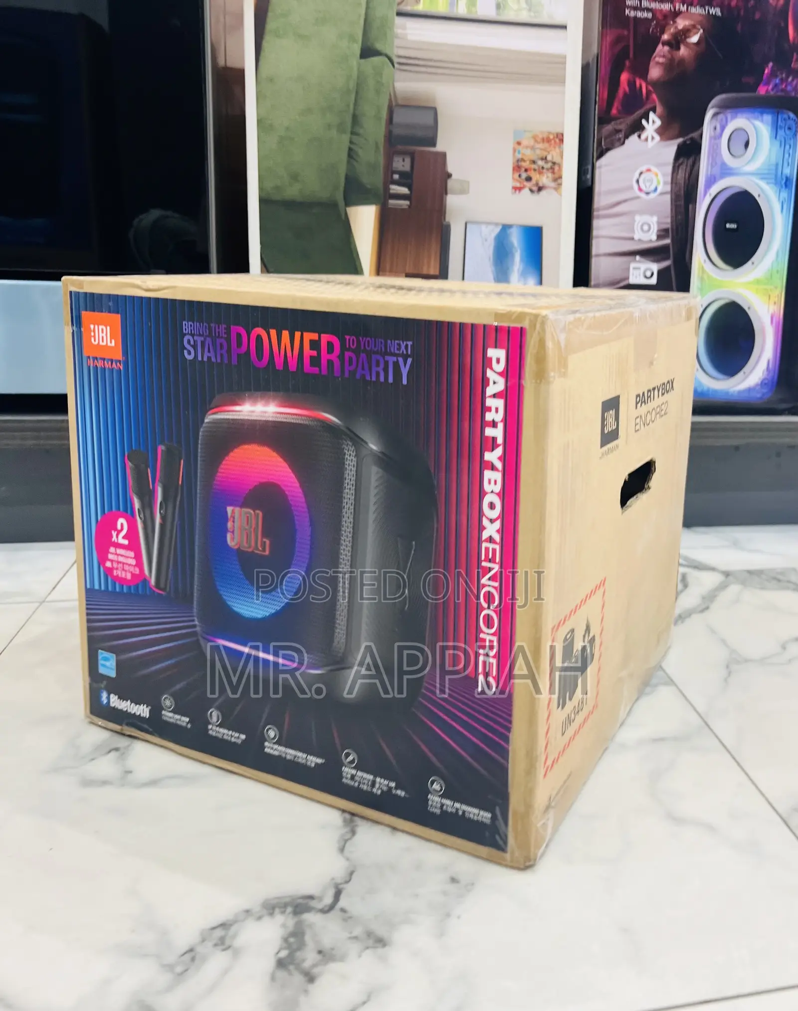 Shop Quality JBL Partybox Encore 2 Portable Party Speaker With 2 Mics.